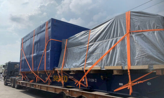 Cẩu hạ máy Phú Quốc – Rút container, vận chuyển và lắp đặt máy móc tại sân bay Phú Quốc